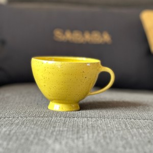 Café Au Lait Tasse "Nizza", Sonnengelb